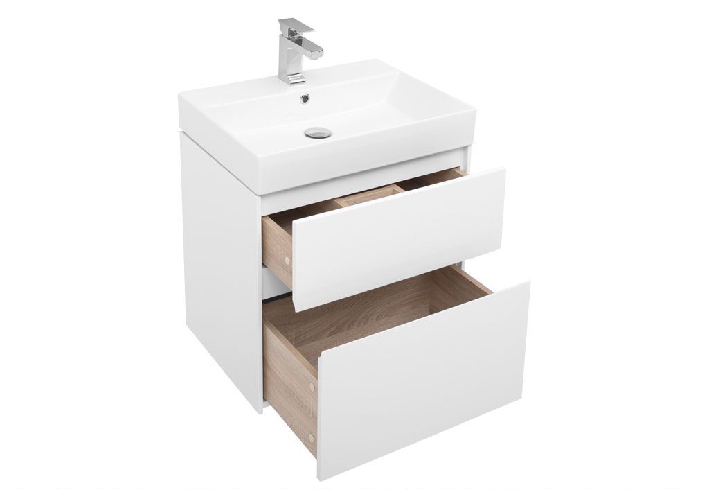 Тумба с раковиной Aquanet Бруклин 60 белый 00203958 - Вид №3