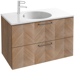 EB2523-R9-NR4 Тумба под столешницу 90 см, 2 ящика, черная ручка JACOB DELAFON ODÉON RIVE GAUCHE