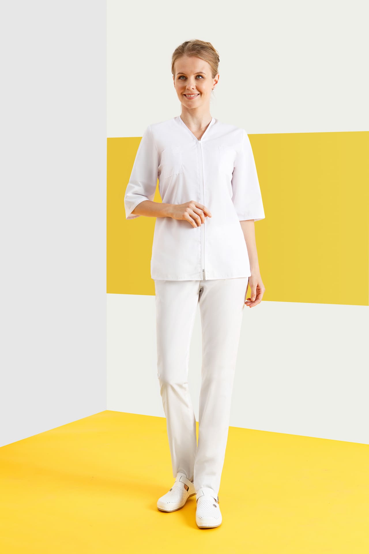 66197 Куртка "Сервис" белая  Медицинская одежда  размер 58/158-164 Спецодежда  - Вид №4