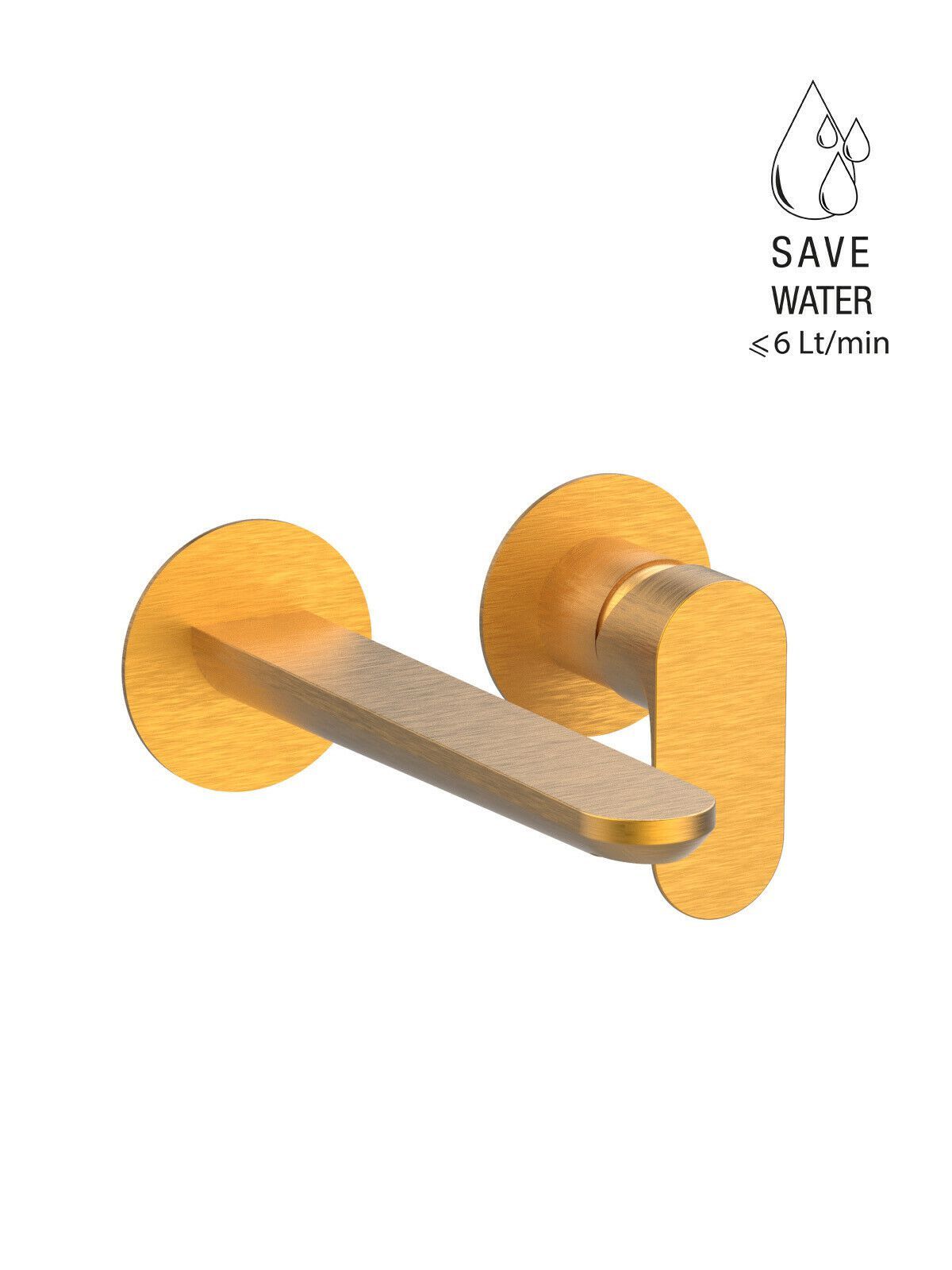 Настенный смеситель для раковины без слива с ограничителем расхода Rubinetterie Frattini Lea ARCH-00000218 - Вид №4