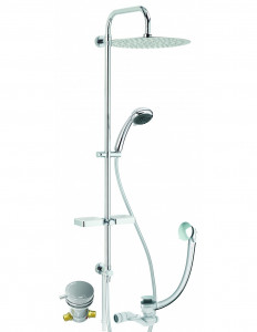 692200 000 00  Комплектное оборудование для ванны-душа Comodo, нержавеющая сталь и ПВХ. Valentin