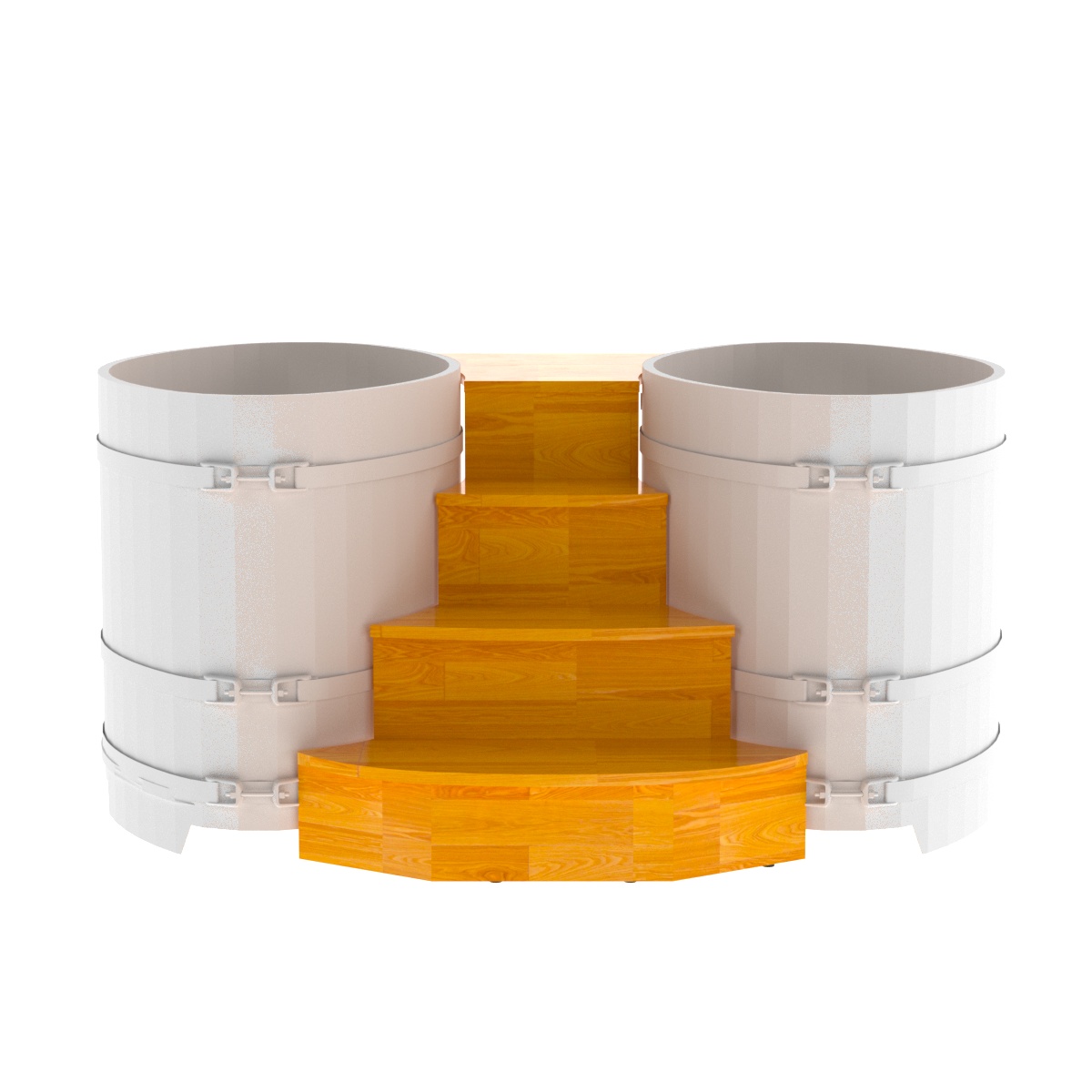 2336 Подиум на 2 купели 0,8х1,42 СЛ натуральный Alyarus  - Вид №1