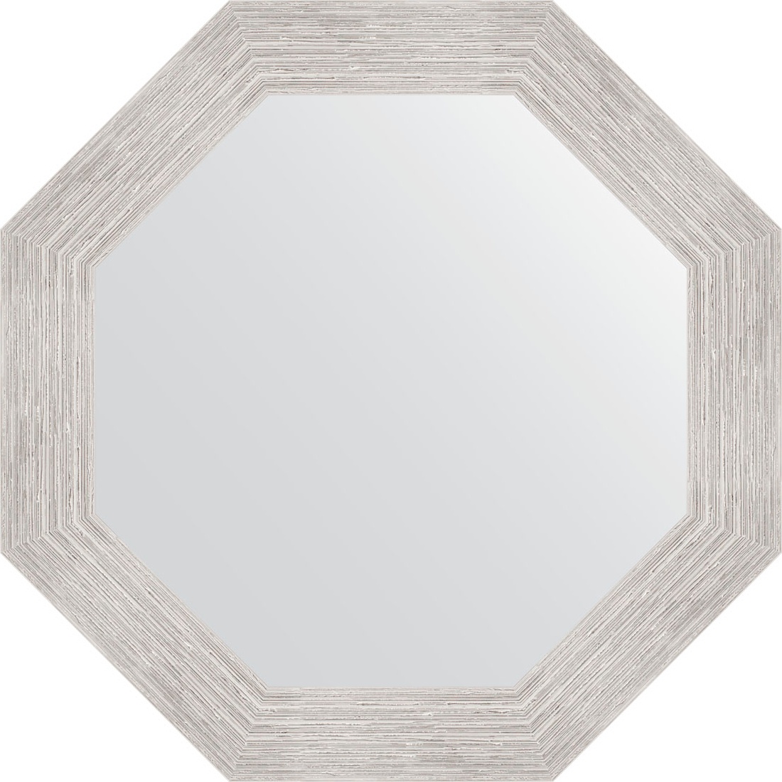 BY 3997 Зеркало в багетной раме - серебряный дождь 70 mm EVOFORM Octagon