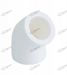 Угольник KALDE 45 D25 полипропиленовый белый 3212ELB250045