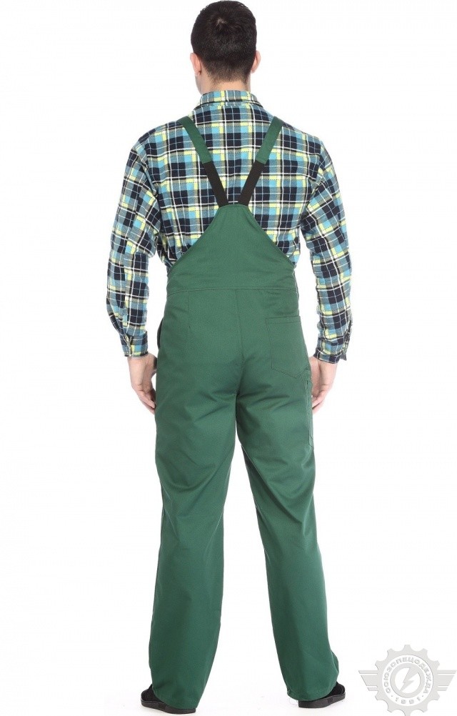 65611 Полукомбинезон "Эксперт-2" зеленый  Летняя спецодежда  размер 60-62/170-176  - Вид №5
