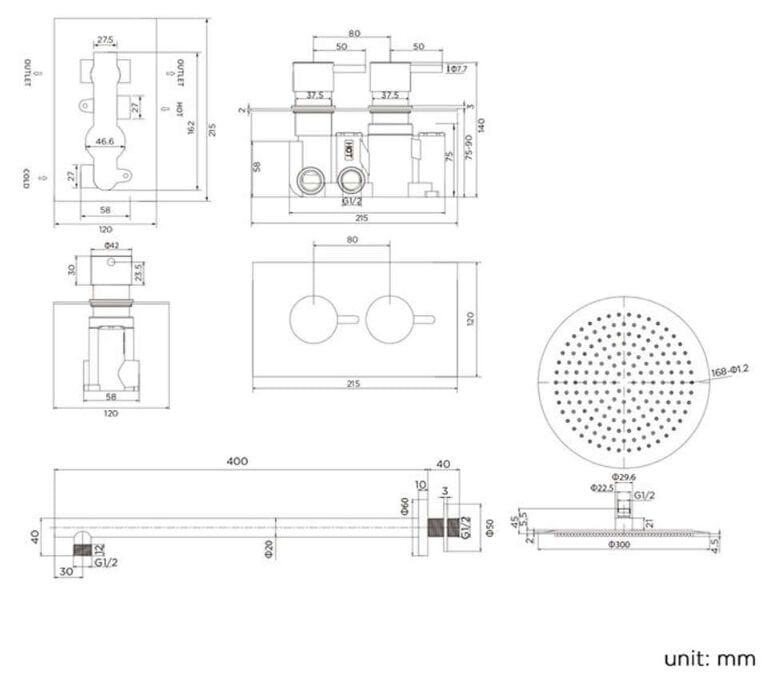 Встраиваемый набор для душа с душем Fontana Showers питьевой фонтанчик ARCH-00142192 - Вид №4
