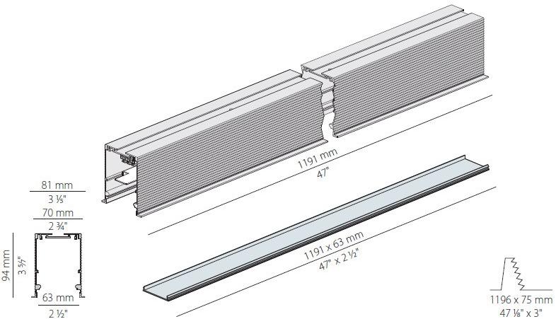 PANZERI Настенный линейный осветительный профиль для светодиодных модулей Nolita Xg2039 - Вид №10