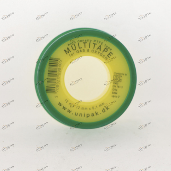 Лента ФУМ MULTITAPE  12 мх12 ммх0.1 мм (газ) UNIPAK 32135