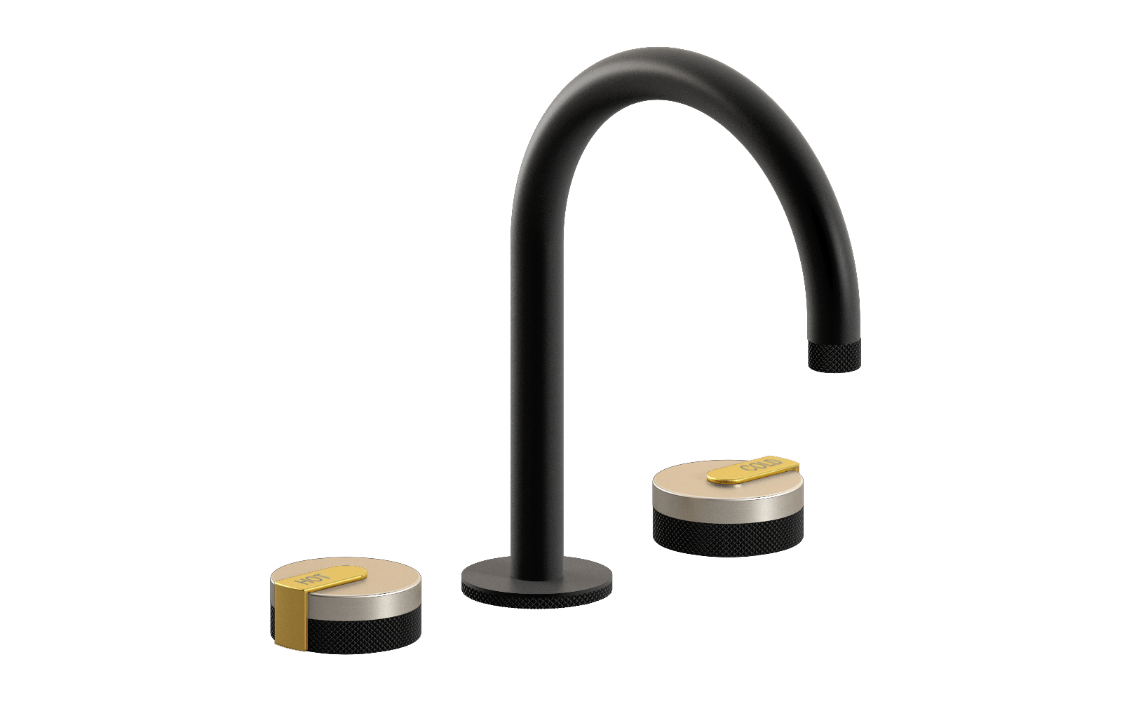 E-11512-R1BNi-L1BAU-MBK Смеситель для умывальника на 3 отвертия GRAFF MOD+