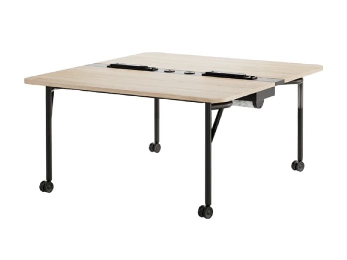 Деревянный складной стол с электрической розеткой на колесах Howe Folding Surfaces ARCH-00109582