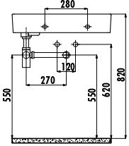 ID100-00CB00E-0000 Раковина ID100 мебельная (45*100см) Creavit  - Вид №1