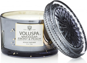 10673744 VOLUSPA Свеча ароматическая с крышкой VOLUSPA Черное дерево и персик 312г, воск Воск