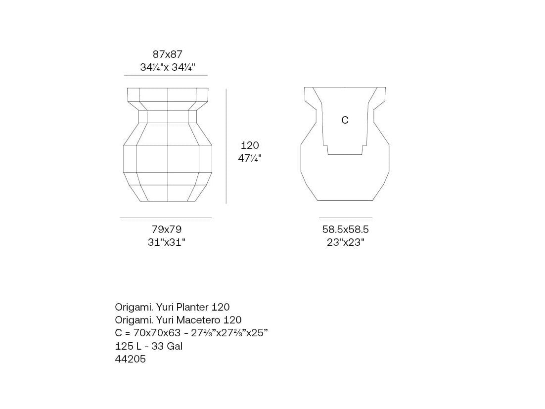 Садовый горшок Vondom оригами ARCH-00027039 - Вид №3