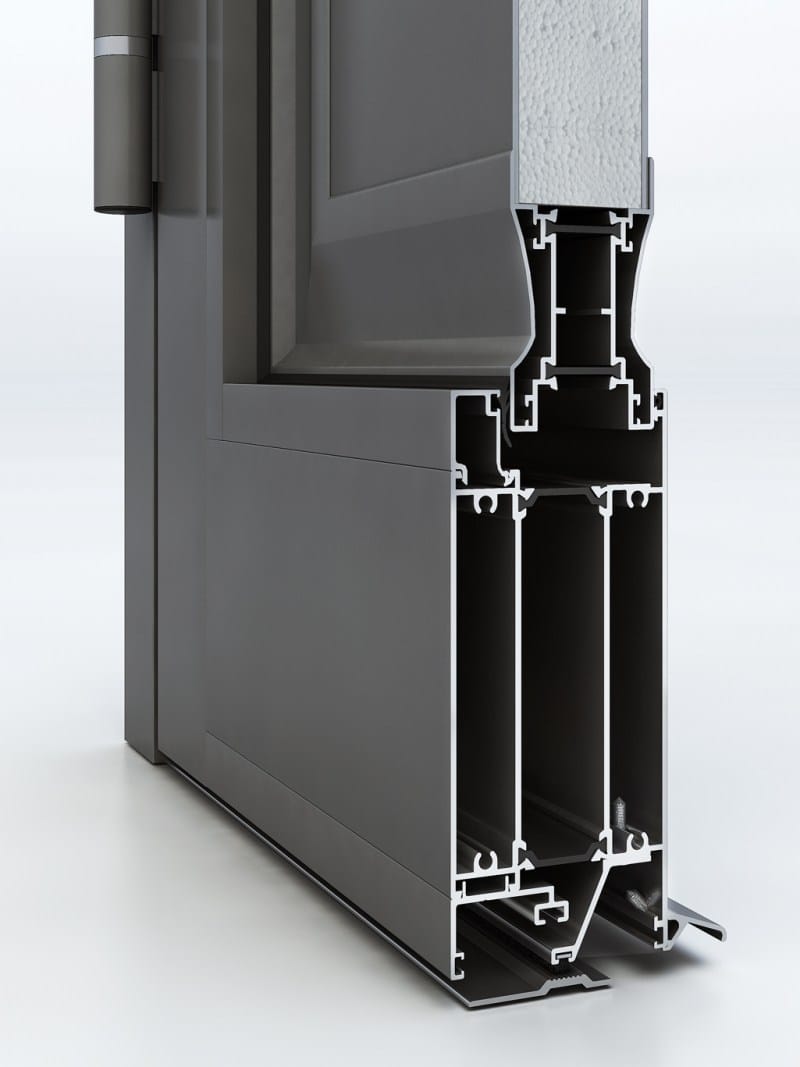 Алюминиевая входная дверь со стеклянными панелями NURITH IMPERO ARCH-00072669 - Вид №1