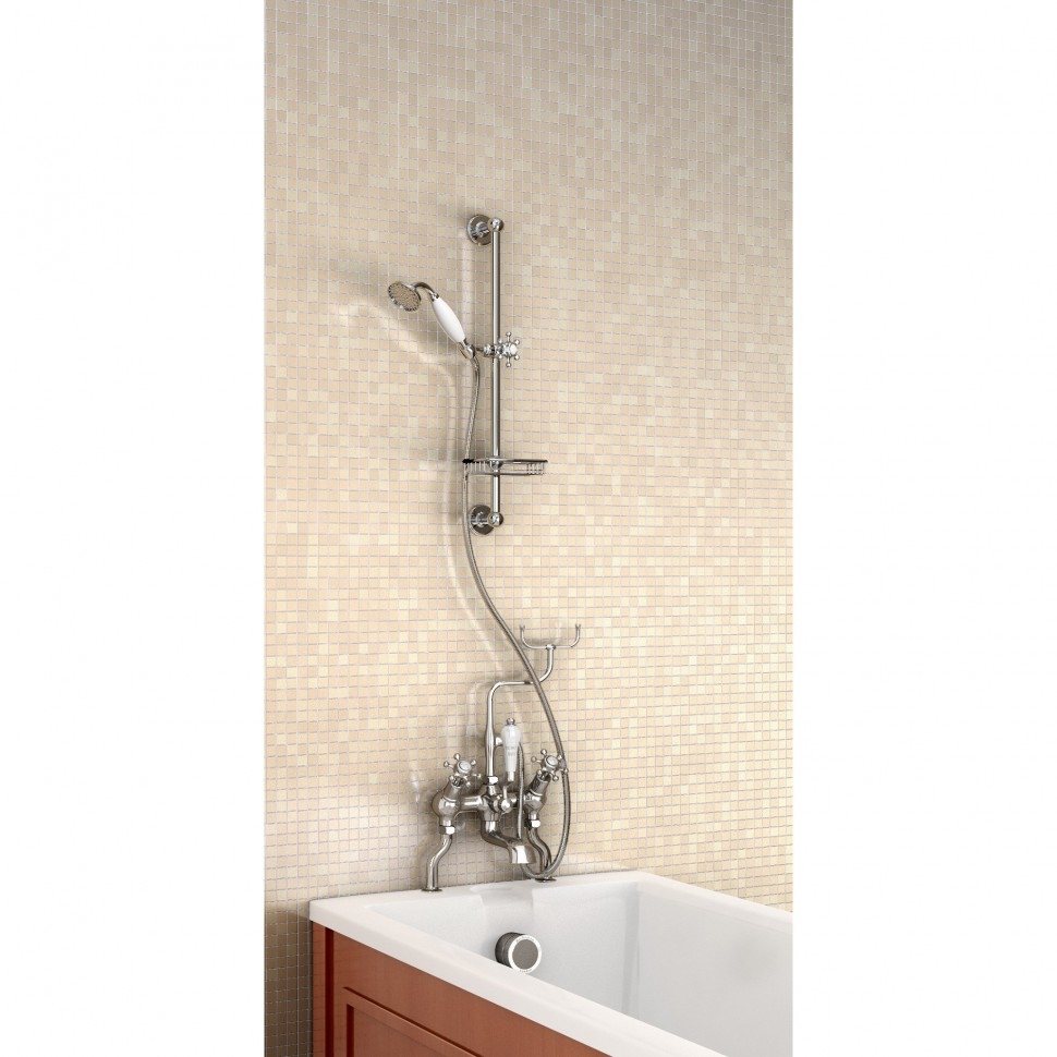 Душевая стойка со смесителем "под наклоном" [H230-BI] Birkenhead Burlington T9-QT, T18, T3, V23/ARCV23 CHR, V33  - Вид №1