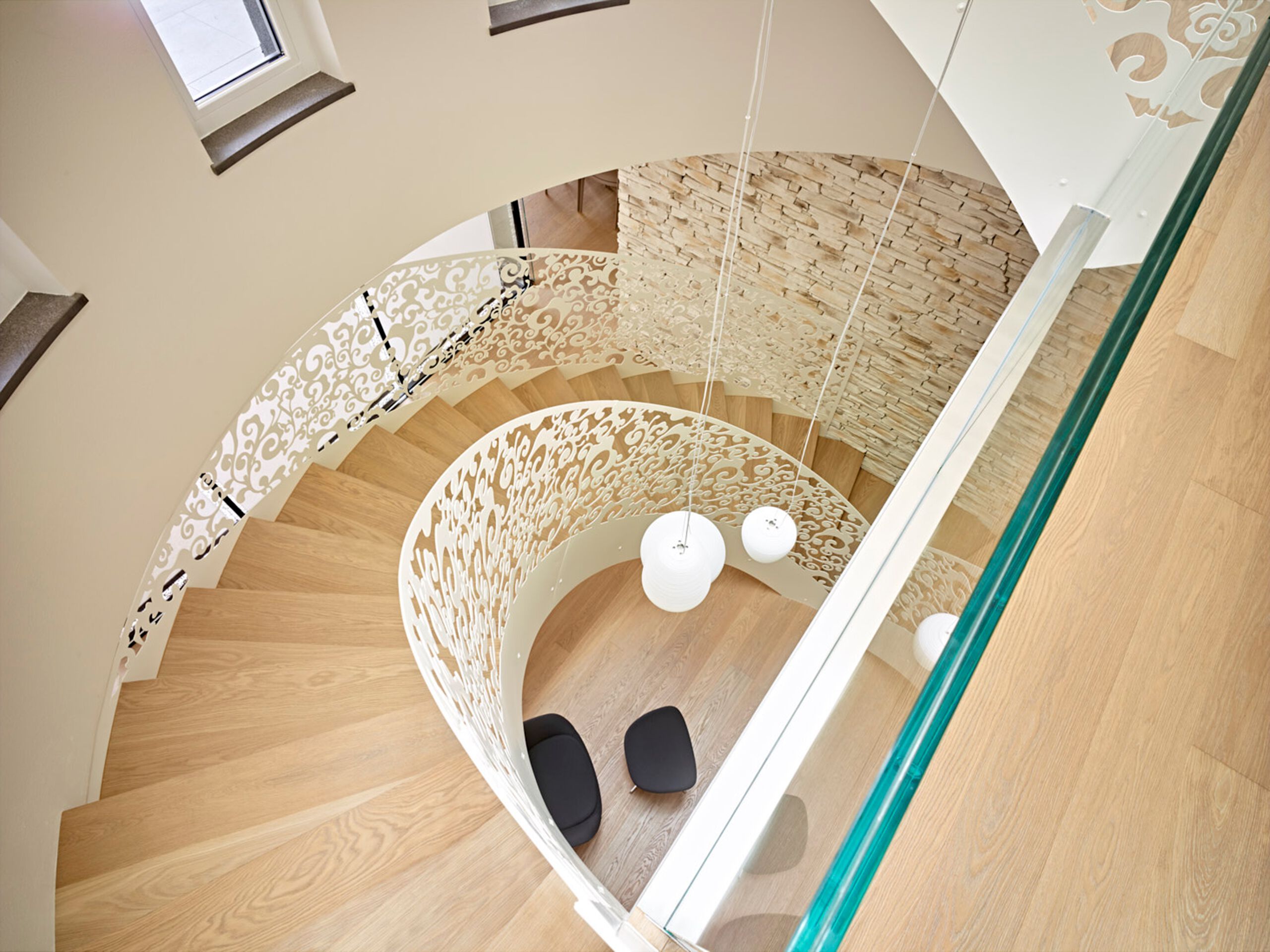 Биосовместимая трехслойная деревянная лестница Fiemme Tremila SCALA CON PEDATA A FILO ALZATA ARCH-00150403 - Вид №13