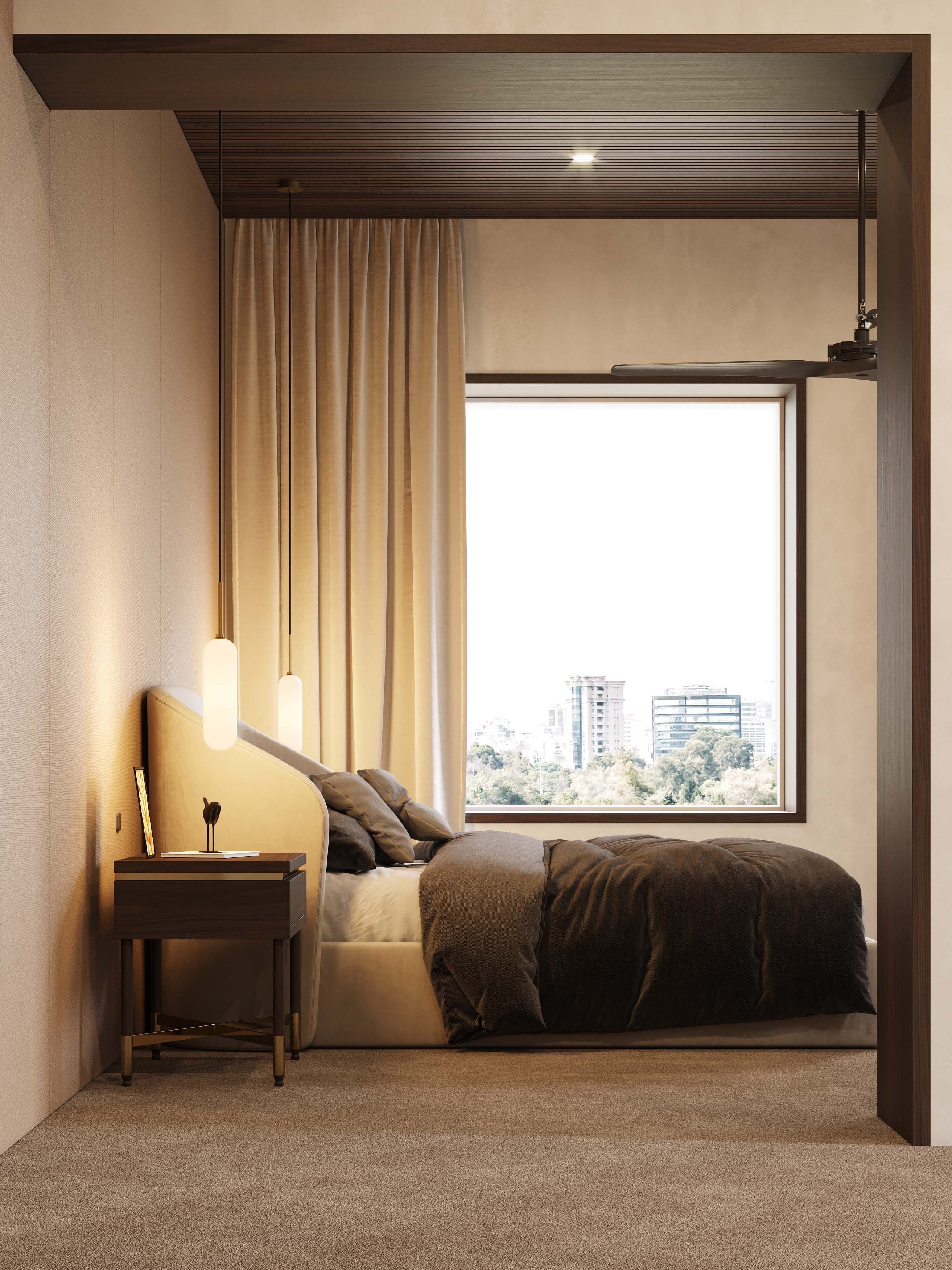 Бархатная двуспальная кровать с мягким изголовьем Stylish Club Fortune ARCH-00148202 - Вид №8