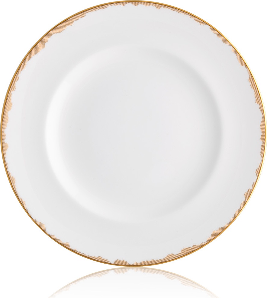 10538545 Royal Crown Derby Тарелка закусочная Royal Crown Derby "Рюши" 21,5см Фарфор костяной 