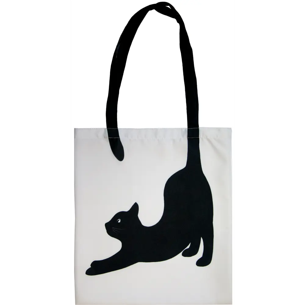 Сумка шоппер Seasons Кошка 40x45 см черно-белая 84016313 STLM-2211585 