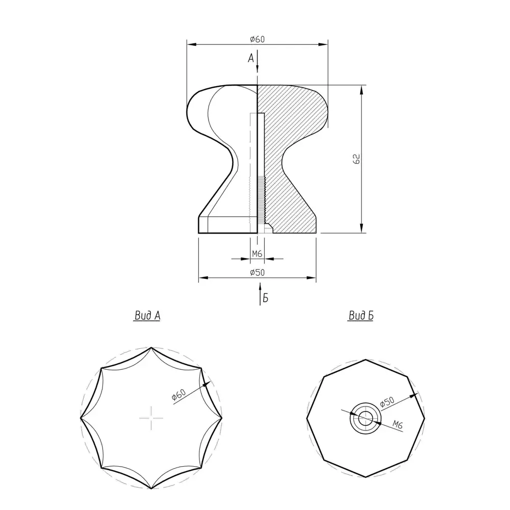 Ручка-кнопка Орегон 89416626 STLM-2086306 Santreyd  - Вид №6
