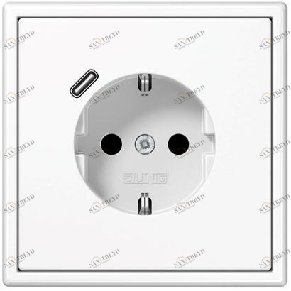 JUNG Пластиковая электрическая розетка с usb c Prese elettriche con porte usb sun-id-1375954