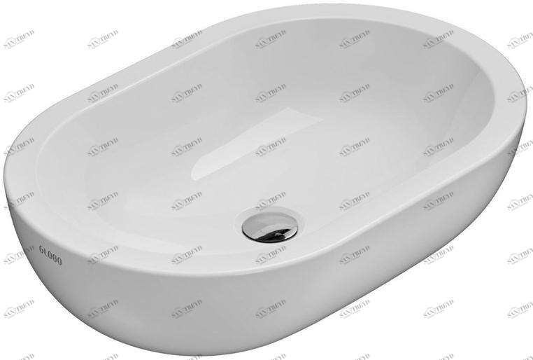 Sc012.bi / fo061.bi Накладная раковина на столешницу  овальная Ceramica Globo FORTY3