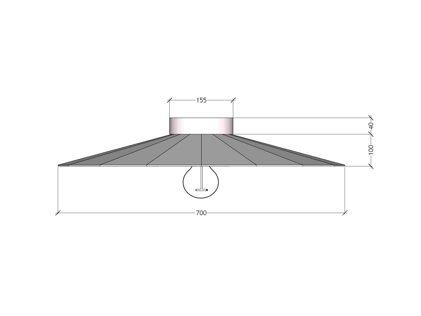 Термоформованный стеклянный потолочный светильник ручной работы RADAR INTERIOR ZENITH / FRACTALE ARCH-00063775 - Вид №6