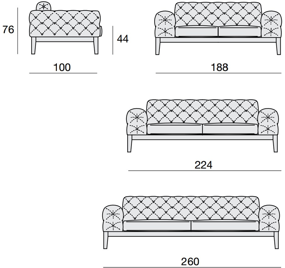 CTS SALOTTI Кожаный диван с тафтингом Elliot sun-id-1472162 - Вид №4