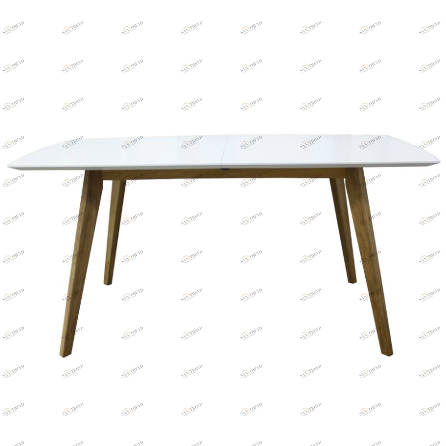 Стол обеденный, раздвижной, Tenzo Bess, 75х160/205х95 см, дуб, белый 2184001