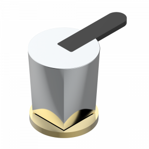 G6D-50/4/VG Переключатель набортный 2 входа 3/4", один выход 3/4"и один выход 1x1/2" Thg-paris Metamorphose с чёрной керамикой Хром/золото