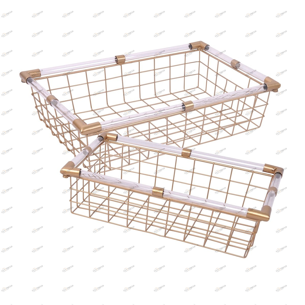 Набор из двух корзин BUREAU  263007 Золото 