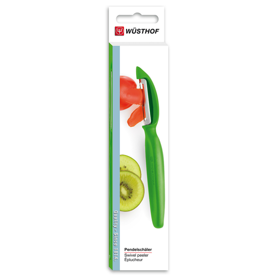 Нож для чистки овощей и фруктов Sharp Fresh Colourful с плавающим лезвием, зеленая рукоятка WUESTHOF W3071G7 - Вид №3