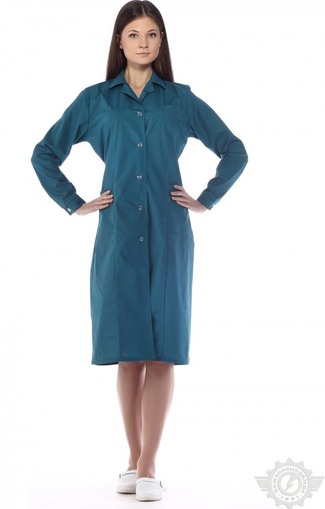63271 Халат "Золушка" бирюза  Одежда для обслуживающего персонала  размер 58/158-164 Спецодежда  - Вид №11