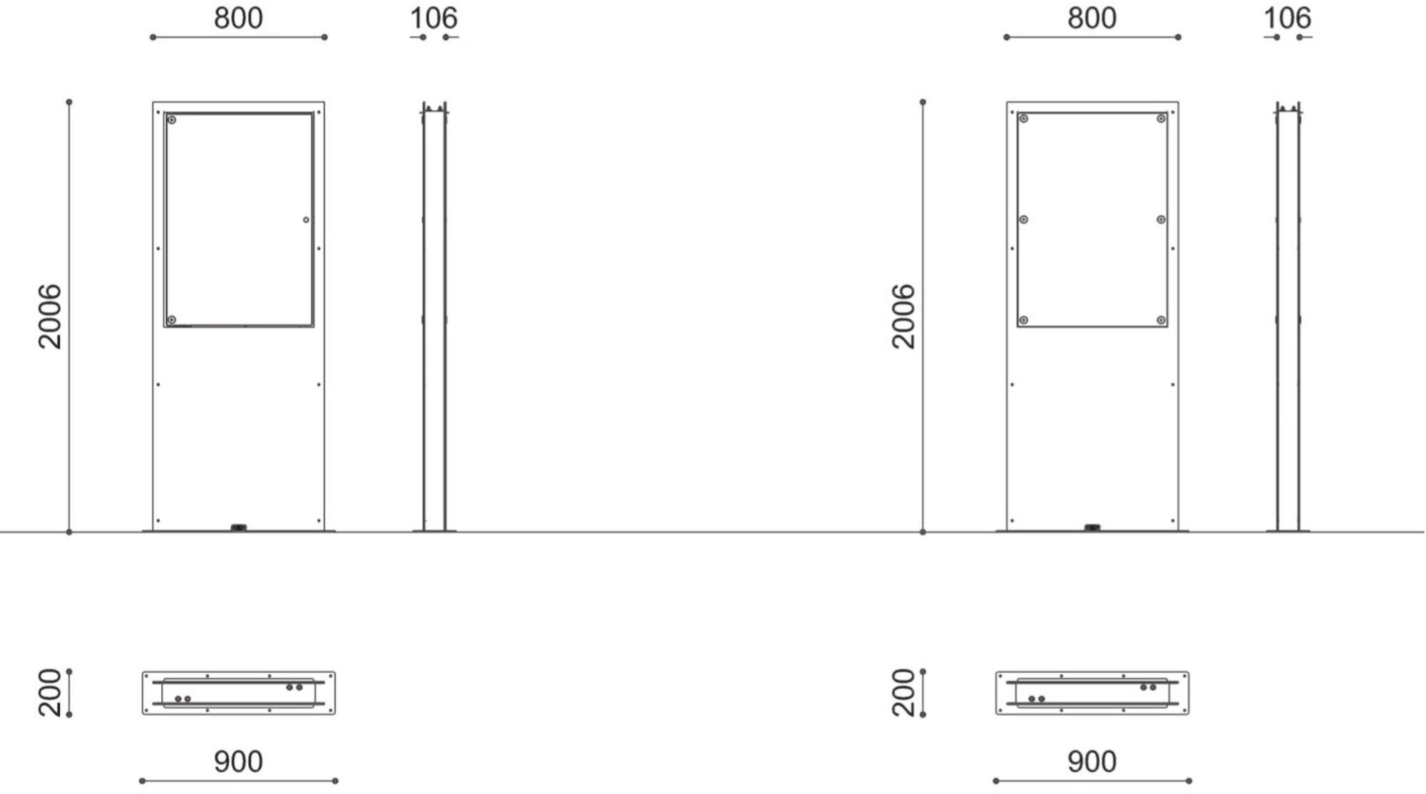 City Design Самонесущий двухсторонний стальной тотем sun-id-1505921 - Вид №5