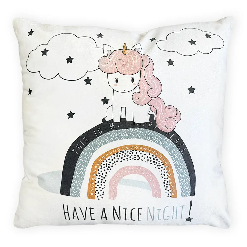 Декоративная подушка SEASONS Радужный единорог 40x40 см 89434245 STLM-1564661
