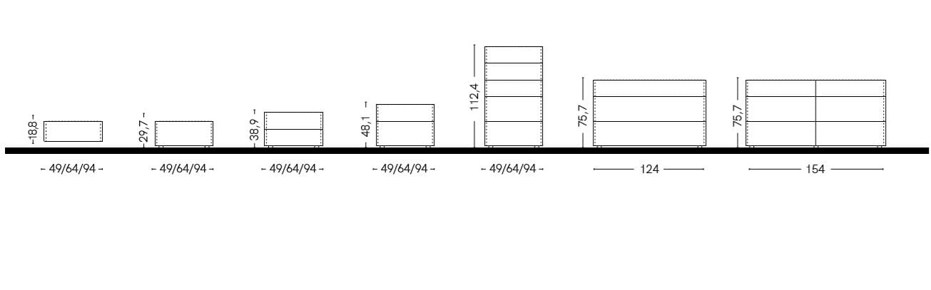 Тумбочка с ящиками Zalf набор ARCH-00152710