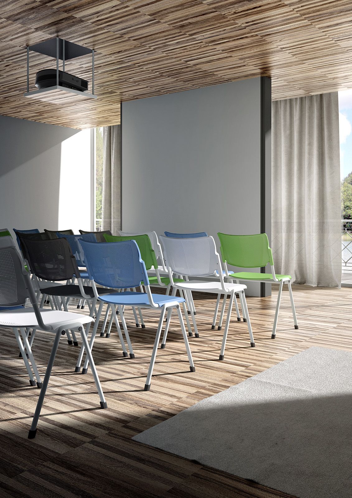 Штабелируемый стул из полипропилена с открытой спинкой Leyform LaMia ARCH-00060089 - Вид №1