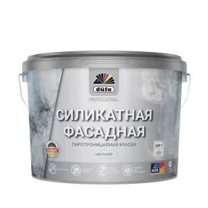 Фасадная краска моющаяся Dufa матовая цвет белый база А 9 л
