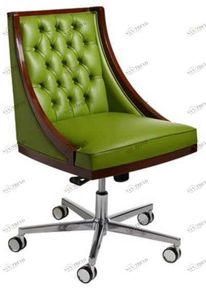 SELVA Стеганое кожаное кресло с 5 спицами на колесиках sun-id-1406509