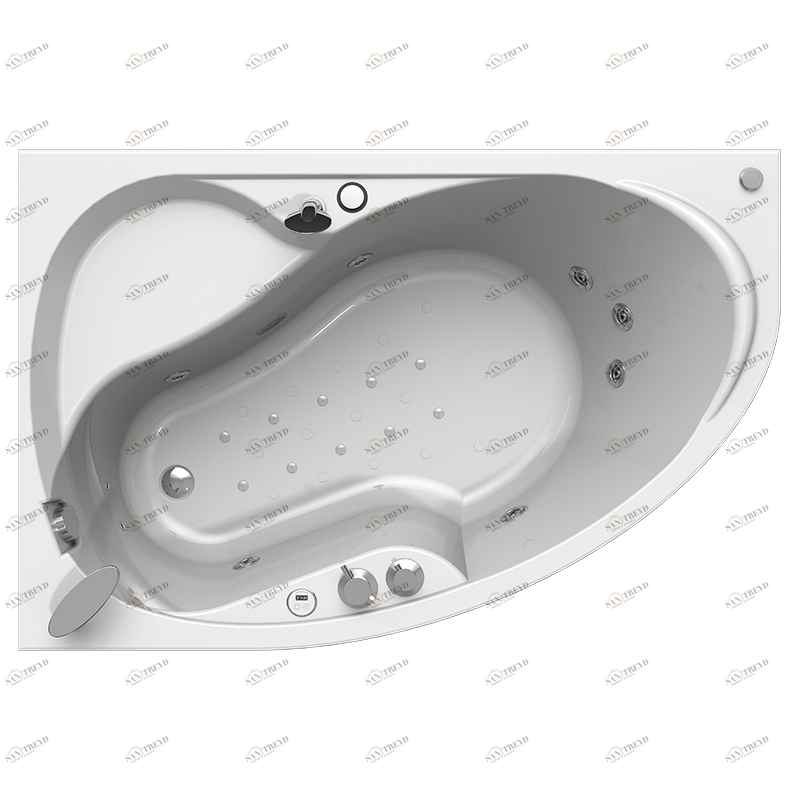 Гидромассаж "Лечебный Chrome" на ванну Амелия (двигатель 900 Вт, джет Глори - 2 шт., джет Джереми - 7 шт.) Radomir 1-65-2-0-2-017