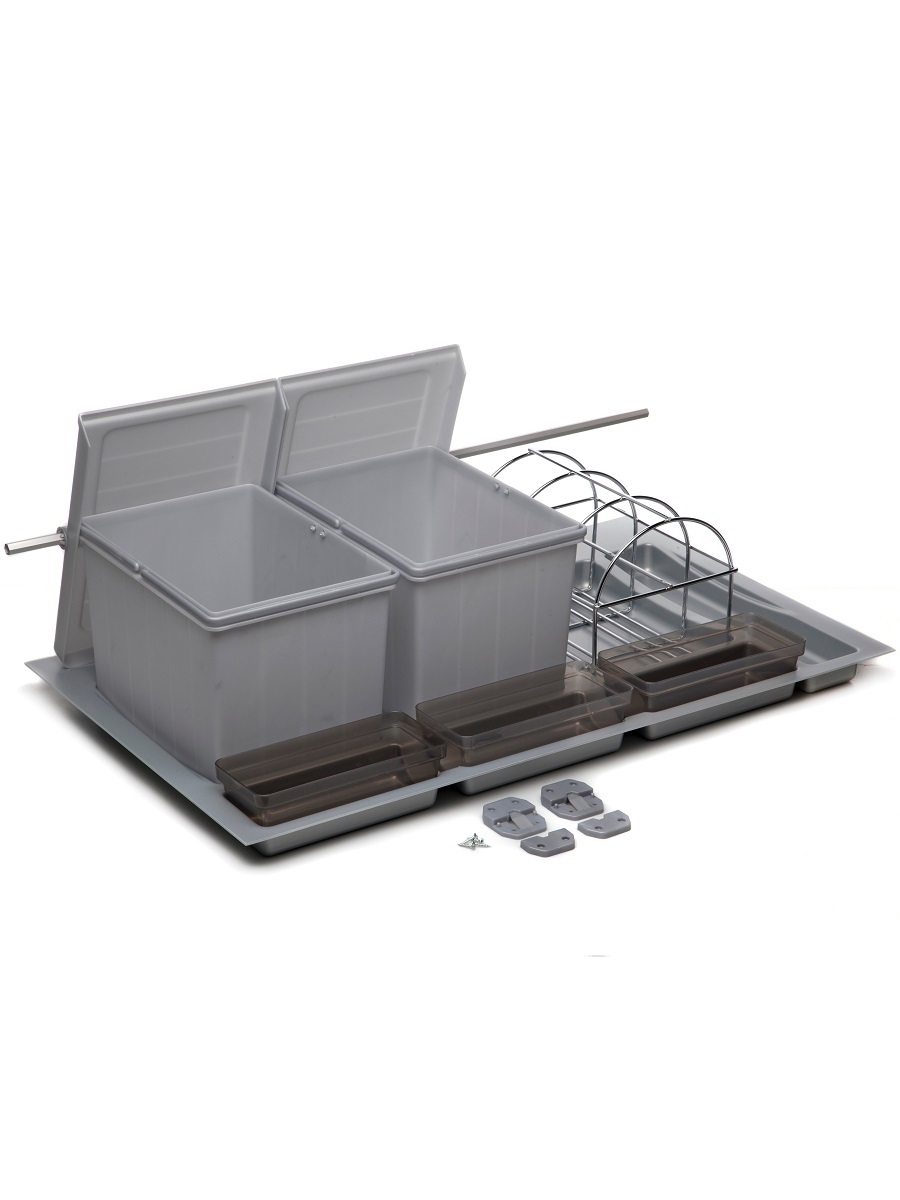 Система сортировки мусора Omega Duet/Top 900/24 Metallic Grey NAVAKO 10136 - Вид №2