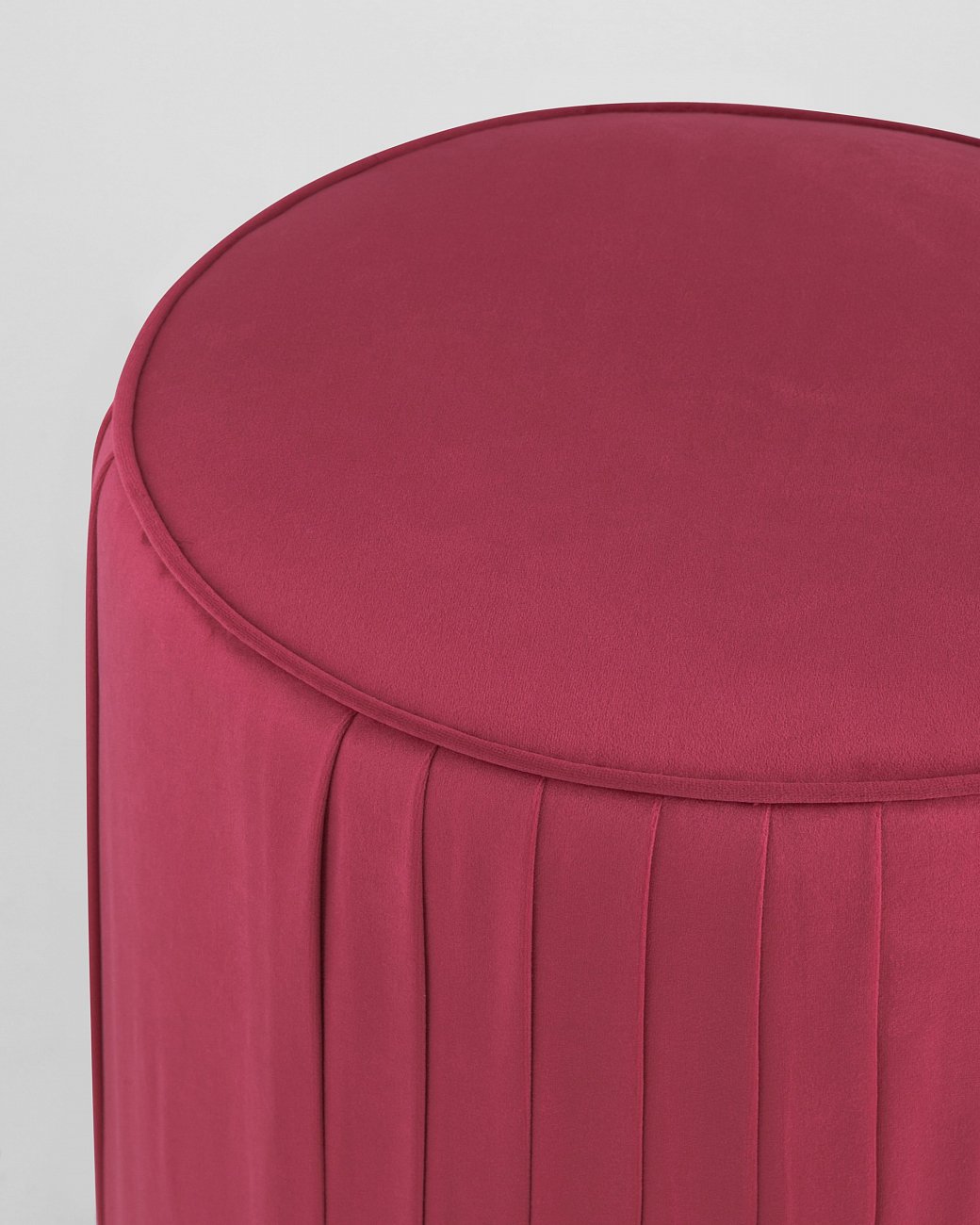 Пуфик круглый фиолетовый велюровый малый "Мира" STOOL GROUP  00-3958866 Фиолетовый  - Вид №3