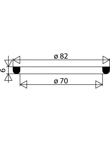 030900 005 01  Прокладка сливного отверстия поддона D 90 мм, D 110 мм x 85 мм x 5 мм, набор из 2 шт. Valentin Хром  - Вид №2