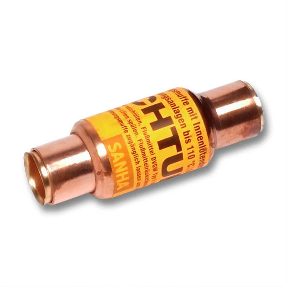 1587215 SANHA 5872 компенсатор НП-НП, медь, сильфонный, 3 Бар 110°C 15 мм  - Вид №1