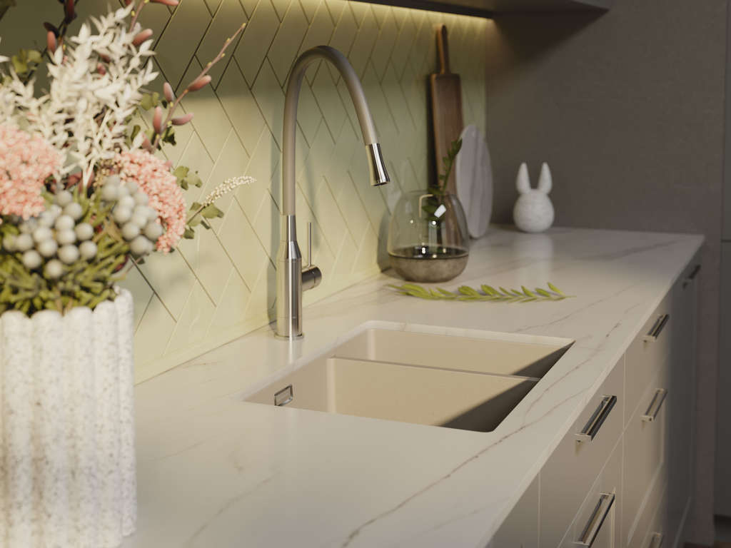 Кухонная мойка Kata 55-2-U GR OMOIKIRI 4993390 - Вид №2