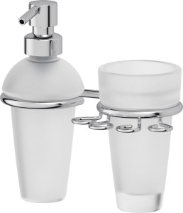 NSL15 Держатель зубных щеток со стаканом и дозатором жидкого мыла - компонент для штанги FBS Universal