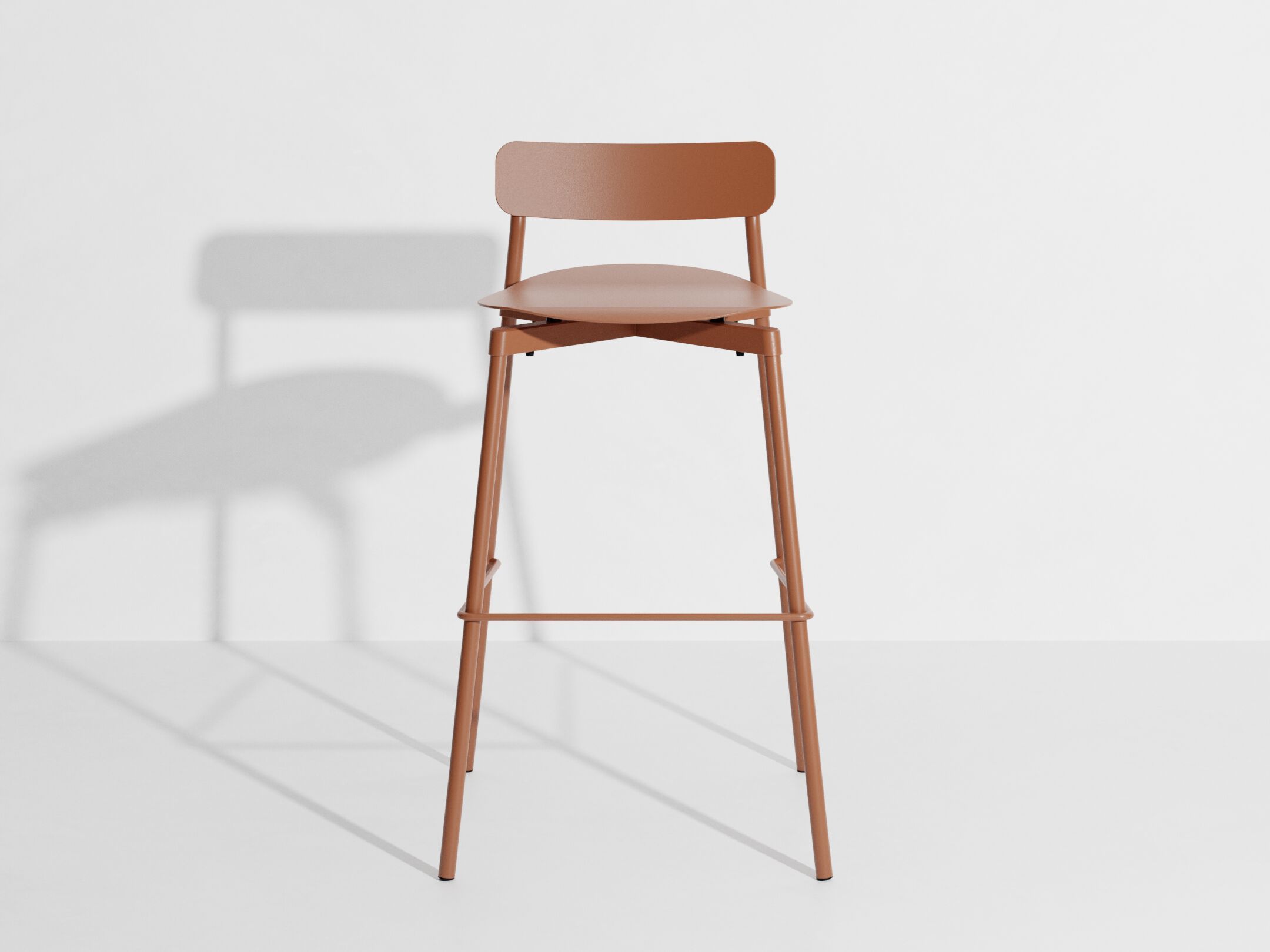 Высокий штабелируемый алюминиевый стул с порошковым покрытием с подставкой для ног Petite Friture Fromme ARCH-00091817 - Вид №46