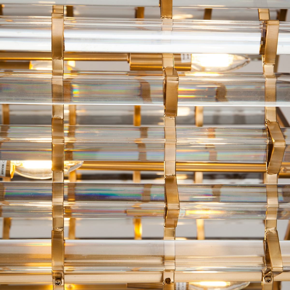 Люстра стеклянная на 8 ламп 25х100 см латунь Etro KR0966P-8L brass DELIGHT COLLECTION ДИЗАЙНЕРСКИЕ 00-3883114 Золото;прозрачный  - Вид №1