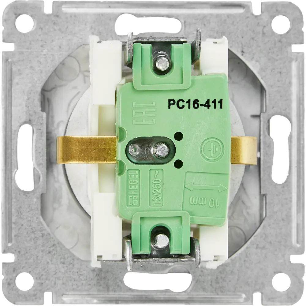Розетка встраиваемая Hegel Мастер с заземлением цвет белый STLM-2110604 - Вид №2