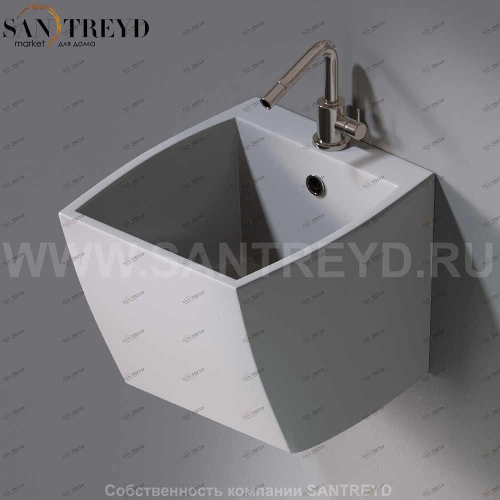 L253.117 Подвесная раковина настенная овальная A. e T. Italia SQUARE серая AeT ITALIA L253.130